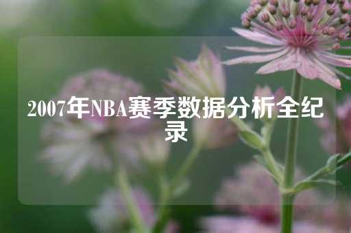 2007年NBA赛季数据分析全纪录